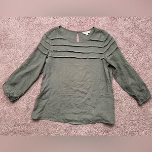 Nanette Lepore green long sleeve blouse. Size small.